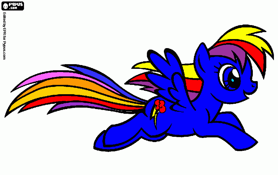 rainbowdash'i sevdiğim için boyama