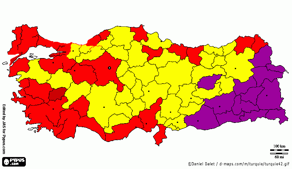 şeçim haritası  boyama